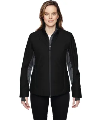 78696 Ash City - North End Sport Red Ladies' Immerge Insulated Hybrid Jacket with Heat Reflect Technology BLACK