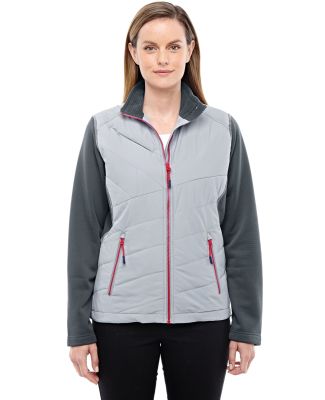 78809 Ash City - North End Sport Red Ladies' Quantum Interactive Hybrid Insulated Jacket PLATNM/ CRBN