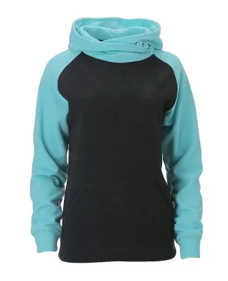 Ouray 82066 - Women's Asym Redux Hood Charcoal Heather/Surf Heather