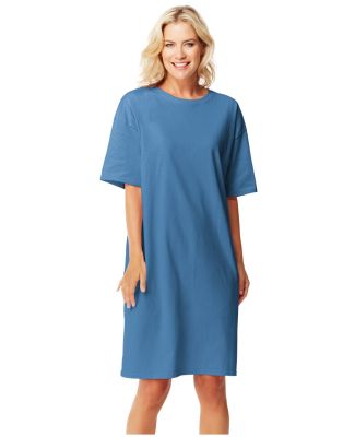 Hanes 5660 Women's Wear Around Tee Denim Blue