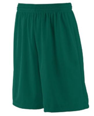 Augusta Sportswear 849 Youth Long Tricot Mesh Short/Tricot Lined Dark Green