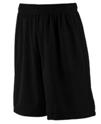 Augusta Sportswear 849 Youth Long Tricot Mesh Short/Tricot Lined Black