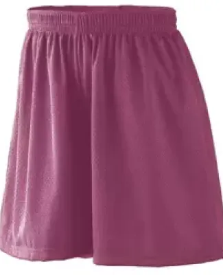 Augusta Sportswear 859 Girls' Tricot Mesh Short Maroon