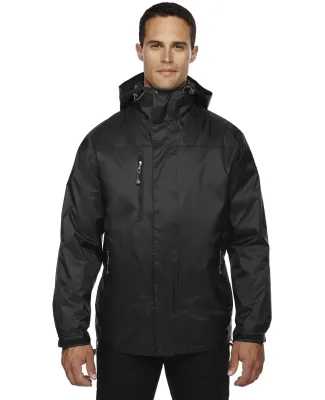 North End 88120 Adult Performance 3-in-1 Seam-Sealed Hooded Jacket BLACK