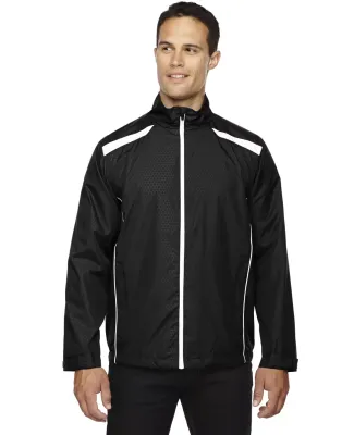 North End 88188 Men's Tempo Lightweight Recycled Polyester Jacket with Embossed Print BLACK