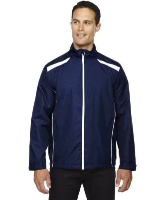 North End 88188 Men's Tempo Lightweight Recycled Polyester Jacket with Embossed Print CLASSIC NAVY