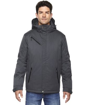 North End 88209 Men's Rivet Textured Twill Insulated Jacket CARBON