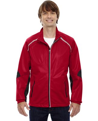 88654 Ash City - North End Sport Red Men's Dynamo Three-Layer Lightweight Bonded Performance Hybrid Jacket OLYMPIC RED