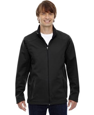 88655 Ash City - North End Sport Red Men's Splice Three-Layer Light Bonded Soft Shell Jacket with Laser Welding BLACK