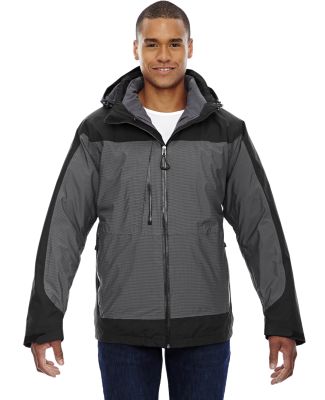 88663 Ash City - North End Sport Red Men's Alta 3-in-1 Seam-Sealed Jacket with Insulated Liner BLACK 703