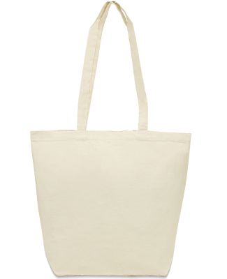 8866 UltraClub® Cotton Canvas Jumbo Tote with Gusset  NATURAL
