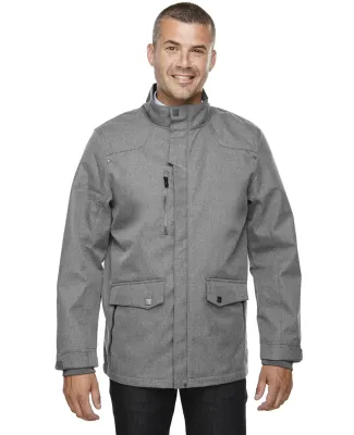 88672 Ash City - North End Sport Blue Men's Uptown Three-Layer Light Bonded City Textured Soft Shell Jacket CITY GREY