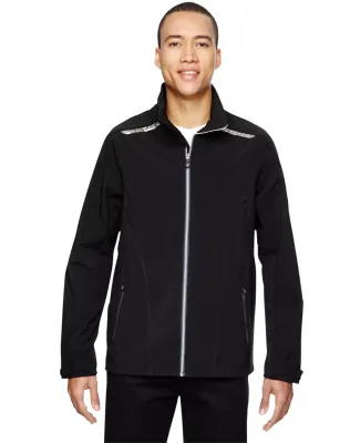 88693 Ash City - North End Sport Red Men's Excursion Soft Shell Jacket with Laser Stitch Accents BLACK