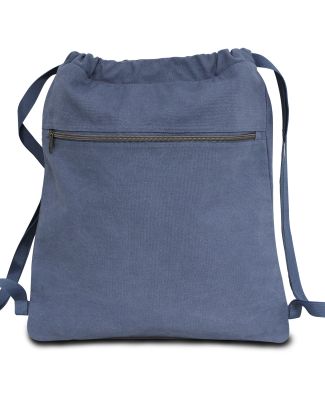 Liberty Bags 8877 Pigment Dyed Premium 12 Ounce Canvas Drawstring Bag BLUE JEAN