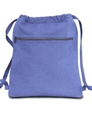Liberty Bags 8877 Pigment Dyed Premium 12 Ounce Canvas Drawstring Bag PERIWINKLE BLUE
