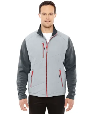 88809 Ash City - North End Sport Red Men's Quantum Interactive Hybrid Insulated Jacket PLATNM/ CRBN