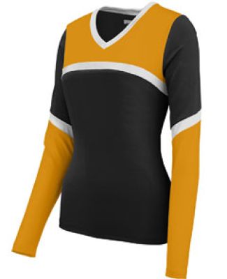 Augusta Sportswear 9210 Women's Cheerflex Rise Up Shell Black/ Gold/ White