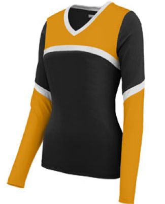 Augusta Sportswear 9211 Girls' Cheerflex Rise Up Shell Black/ Gold/ White