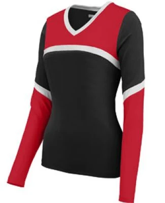 Augusta Sportswear 9211 Girls' Cheerflex Rise Up Shell Black/ Red/ White