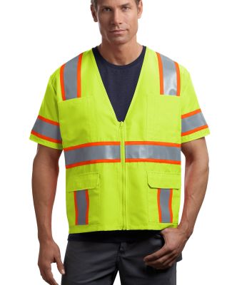 CornerStone ANSI Class 3 Dual Color Safety Vest CSV406 Safety Yellow/Safety Orange