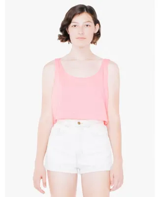 American Apparel 	RSABB381W Ladies' Poly-Cotton Loose Crop Tank Top Neon Heather Pink