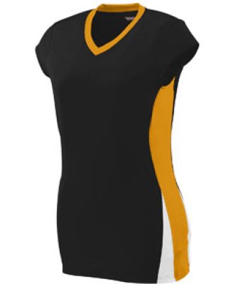 Augusta Sportswear 1310 Women's Hit Jersey Black/ Gold/ White