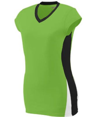 Augusta Sportswear 1310 Women's Hit Jersey Lime/ Black/ White