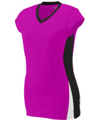 Augusta Sportswear 1310 Women's Hit Jersey Power Pink/ Black/ White