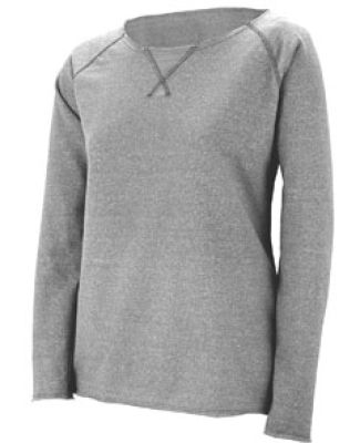 Augusta Sportswear 2104 Women's French Terry Sweatshirt Heritage Oxford Grey