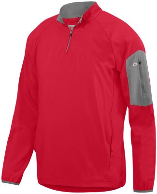 Augusta Sportswear 3311 Preeminent Half-Zip Pullover Red/ Graphite