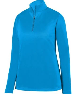 Augusta Sportswear 5509 Women's Wicking Fleece Quarter-Zip Pullover Power Blue