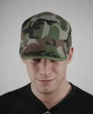 Alternative Apparel AH76 Fidel Cap CAMO GREEN