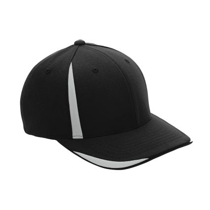 Flexfit ATB102 Adult Pro-Formance® Front Sweep Cap BLACK/ SP SILVER