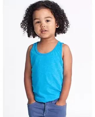 American Apparel BB108W Toddler Poly-Cotton Tank Neon Heather Blue