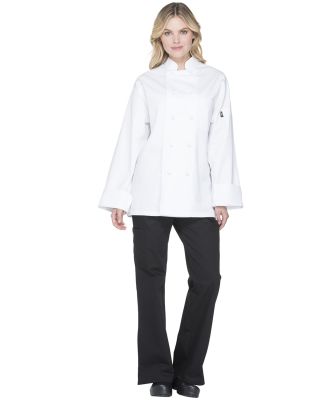 Dickies DC43 Unisex Classic Knot Button Chef Coat WHITE