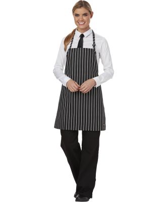 Dickies DC52 Bib Apron with Adjustable Neck BLACK/ WHT STRPE