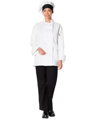 Dickies DC591 Traditional Chef Hat WHITE/ BLACK