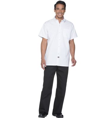 Dickies DC60 Unisex Poplin Short Sleeve Cook Shirt WHITE