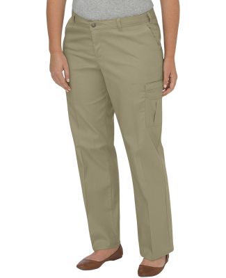 Dickies Workwear FPW2372 Ladies' Premium Relaxed Plus-Size Straight Cargo Pant DESERT SAND