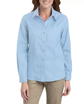 Dickies FL254 Ladies' Long-Sleeve Stretch Oxford Shirt LIGHT BLUE