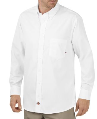 Dickies Workwear LL505T Unisex Tall Industrial Flex Comfort Long-Sleeve Shirt WHITE