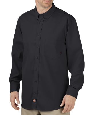 Dickies Workwear LL505T Unisex Tall Industrial Flex Comfort Long-Sleeve Shirt BLACK