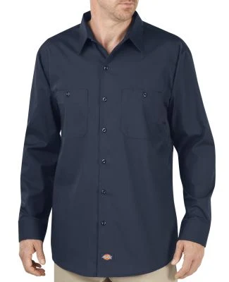 Dickies Workwear LL516T Unisex Tall Industrial WorkTech Long-Sleeve Ventilated Performance Shirt DARK NAVY
