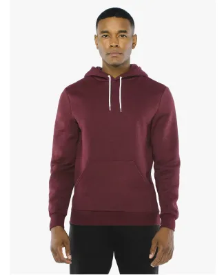 American Apparel MT498W Unisex Salt And Pepper Pullover Hooded Sweatshirt Peppered Cranberry