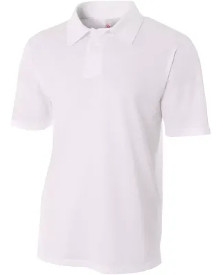 N3262 A4 Drop Ship Men's Textured Polo Shirt WHITE