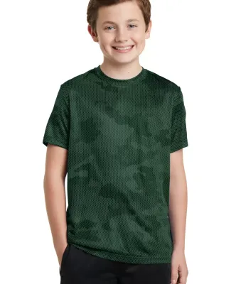 YST370 Sport-Tek® Youth CamoHex Tee Forest Green