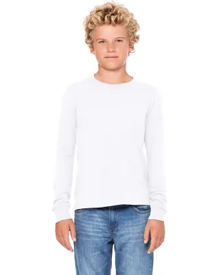 BELLA+CANVAS 3501Y Youth Long-Sleeve T-Shirt WHITE