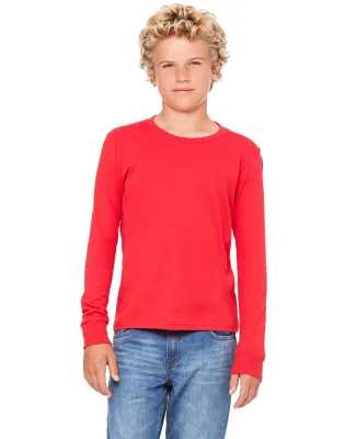BELLA+CANVAS 3501Y Youth Long-Sleeve T-Shirt RED