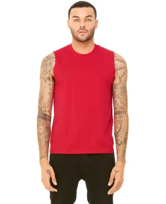 BELLA+CANVAS 3483 Mens Jersey Muscle Tank in Red