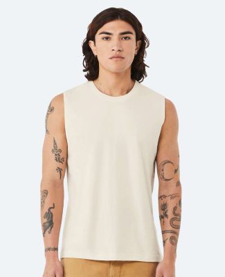 BELLA+CANVAS 3483 Mens Jersey Muscle Tank in Natural